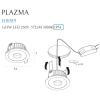 Maxlight Oprawa Wpustowa Plazma Biała IP54 H0089