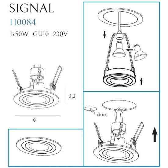 Maxlight Oprawa Podtynkowa Signal I Biała H0084