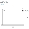 Maxlight Lampa Wisząca Organic Horizon 100cm Czarna P0354