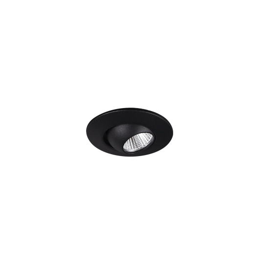 Maxlight Oprawa Wpustowa Max Yuca Round Tilted Black 3W H0105