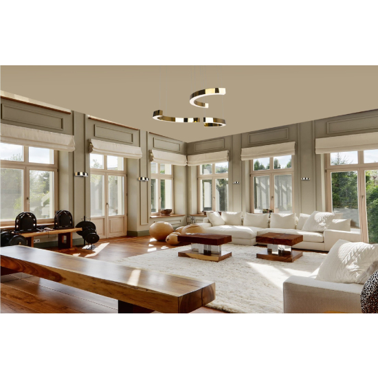 Maxlight Lampa Wisząca Lotus 40W Złota Ściemnialna P0394D