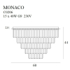 Maxlight Plafon Monaco Złoty Ø 60 cm C0206
