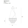 Maxlight Lampa Wisząca Monaco Złota Ø 42 cm P0423