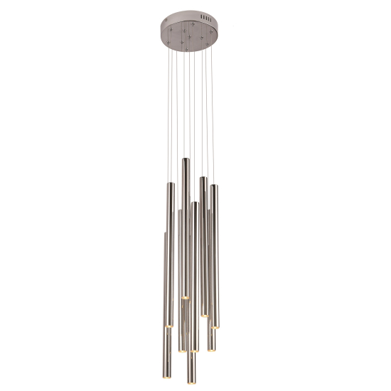 Maxlight Lampa Wisząca Organic 10X Chrom Mała Ściemnialna P0206D