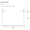 Maxlight Lampa Wisząca Organic Horizon 100cm Biała Ściemnialna P0357D