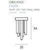 Maxlight Plafon Organic Chrom Mały Ściemnialny C0117D