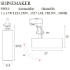 Maxlight Lampa Do Szynoprzewodu Shinemaker Czarna- Ściemnialna S0016