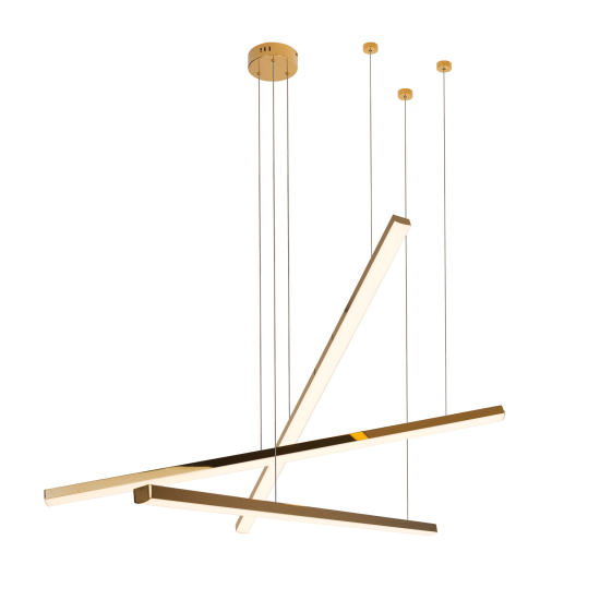 Maxlight Lampa Wisząca Trio 3 Złota Ściemnialna P0426D