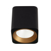 Maxlight Lampa Sufitowa Tub Kwadrat Czarny + Pierścień Ozdobny Złoty RC0155/C0156 Gold C0212