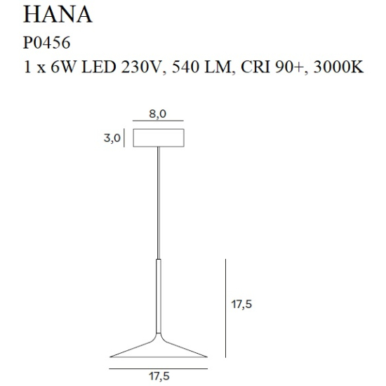 Maxlight Lampa Wisząca Hana Czarna P0456