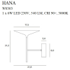Maxlight Kinkiet Hana Czarny W0303