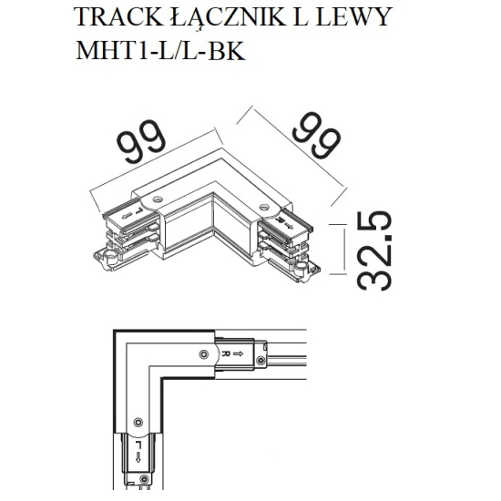 Maxlight Track Łącznik L