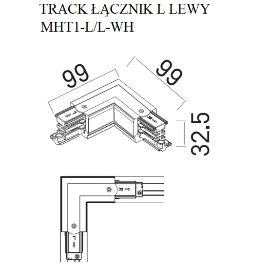 Maxlight Track Łącznik L