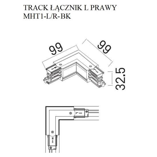 Maxlight Track Łącznik L
