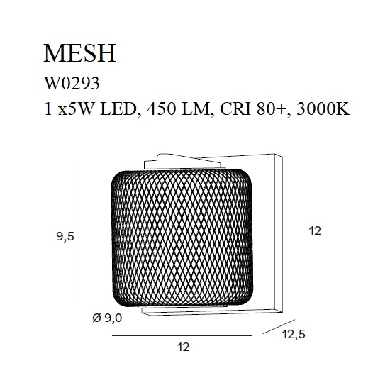 Maxlight Kinkiet Mesh W0293