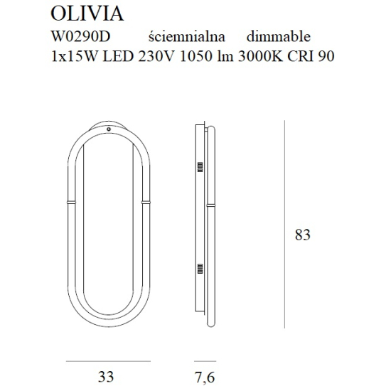Maxlight Kinkiet Olivia W0290D