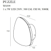 Maxlight Kinkiet Puzzle S Biały W0299