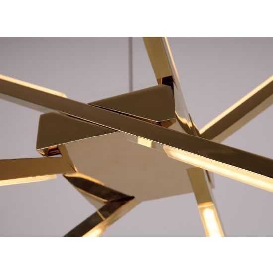 Maxlight Lampa Wisząca Spider Złota P0457