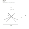 Maxlight Lampa Wisząca Spider Złota P0457