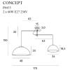 Maxlight Lampa Wisząca Concept Czarna P0455