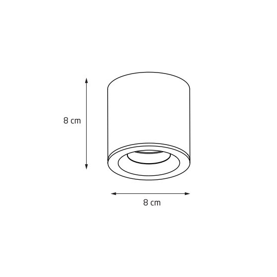 Maxlight Lampa Sufitowa Form Biała GU10 IP65 C0215