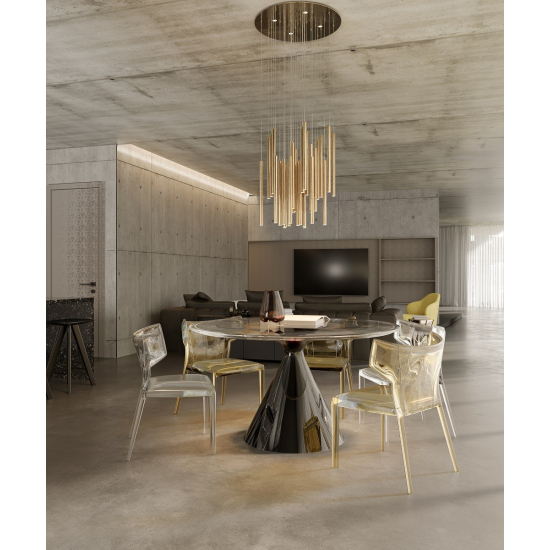 Maxlight Lampa Wisząca Organic 33X1 Złoto Szczotkowane P0476D