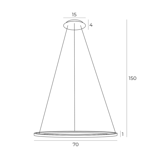 Maxlight Lampa Wisząca Queen Ø 70 cm Złoto Szczotkowane P0494