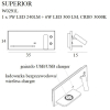 Maxlight Kinkiet Superior z Gniazdem USB i Ładowarką Indukcyjną Biały W0291L