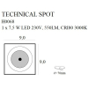 Maxlight Oprawa Wpustowa Technical Spot 7,5W H0064