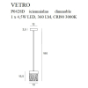 Maxlight Lampa Wisząca Vetro P0428D