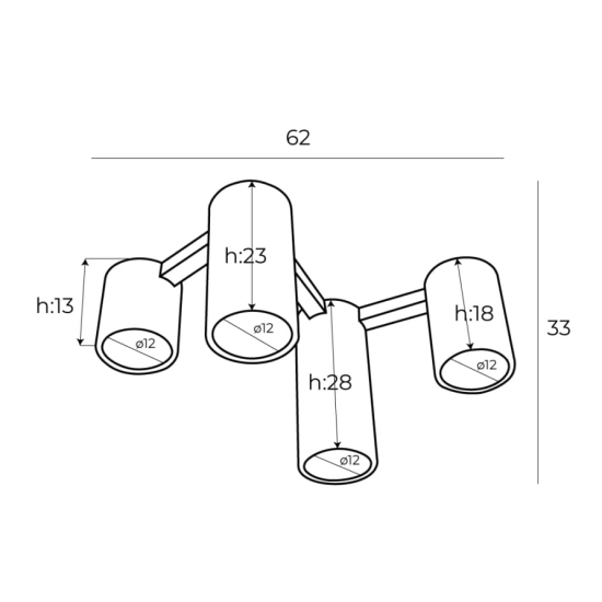 Maxlight Lampa Sufitowa Laxer Biała C0228