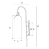 Maxlight Kinkiet Campanila Champagne Glass W0332
