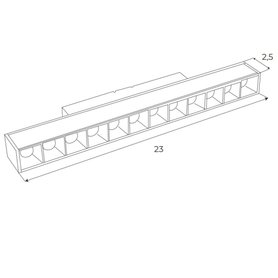 Maxlight Lampa Magnetyczna Liniowa System DALI 12W 666lm 3000K M0004D