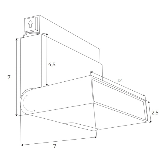 Maxlight Lampa Magnetyczna Łamana System On/Off 6W 323lm 3000K M0007N
