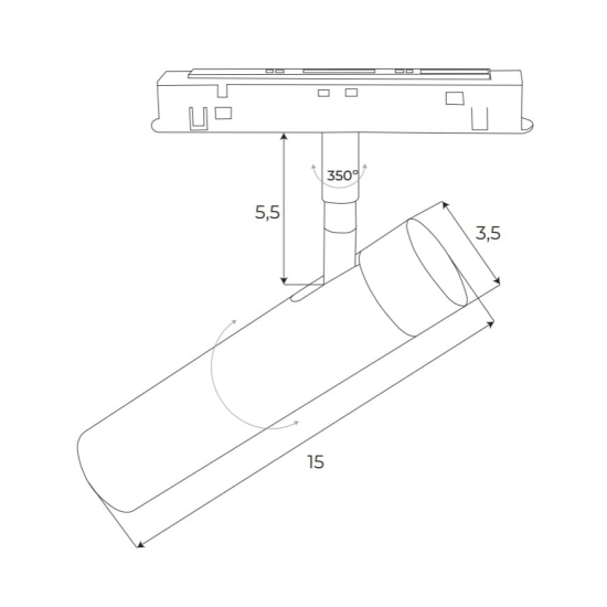 Maxlight Reflektor Magnetyczny System On/Off 8W 578lm 3000K M0011N