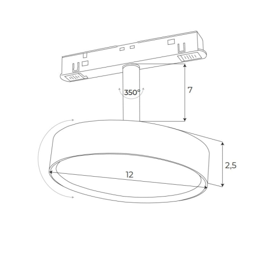 Maxlight Reflektor Magnetyczny System DALI 11,5W 855lm 3000K M0014D