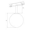 Maxlight Lampa Magnetyczna System DALI 6W 525lm 3000K M0016D