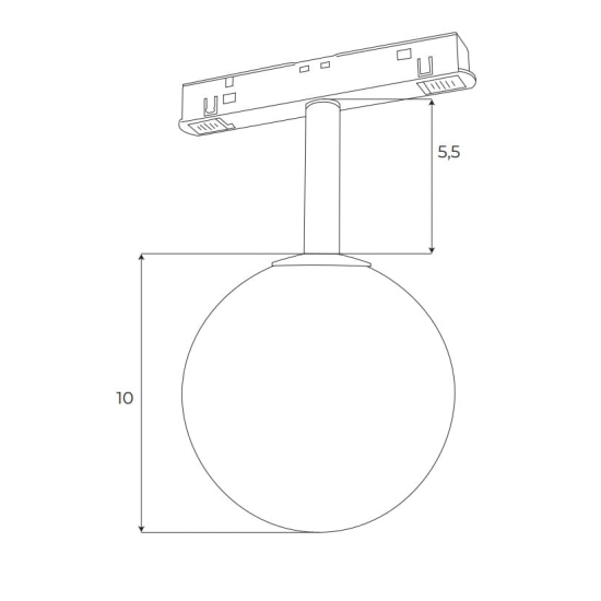 Maxlight Lampa Magnetyczna System DALI 6W 525lm 3000K M0016D