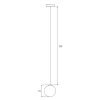 Maxlight Lampa Wisząca Magnetyczna System On/Off 6W 525lm 3000K M0017N