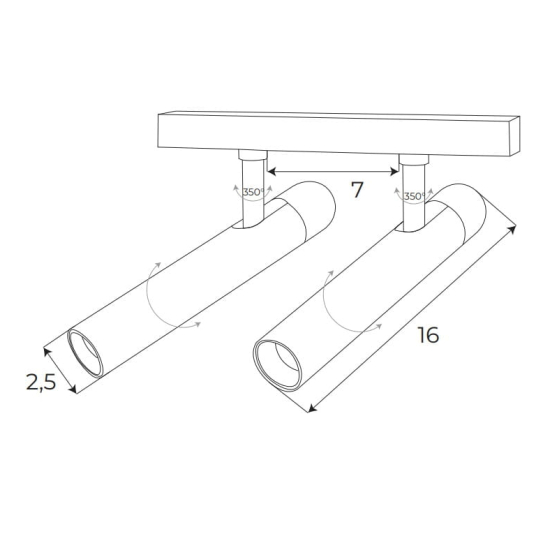 Maxlight Reflektor Magnetyczny Podwójny System DALI 10W 666lm 3000K M0020D