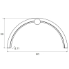 Maxlight Kinkiet Trio Arc Matt Black IP44 W0334