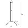Maxlight Lampa Wisząca Trio Arc I Brushed Gold P0521