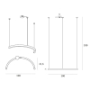 Maxlight Lampa Wisząca Lotus 33W Brushed Bronze P0572D