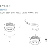 Maxlight Oprawa Wpustowa Cyklop Czarna 4000K IP65 H0095 4000K