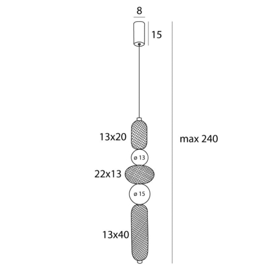 Maxlight Lampa Wisząca Bora B P0592