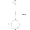 Maxlight Lampa Wisząca Pierre 48cm P0533