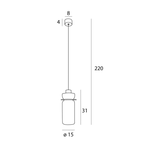 Maxlight Lampa Wisząca Signature B Transparent Glass P0531