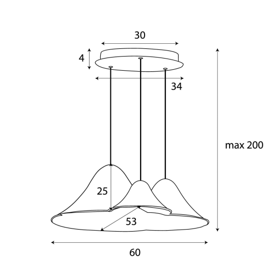 Maxlight Lampa Wiszaca Bellmond Black&Grey P0565