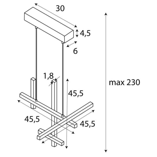 Maxlight Lampa Wisząca Soho P0546