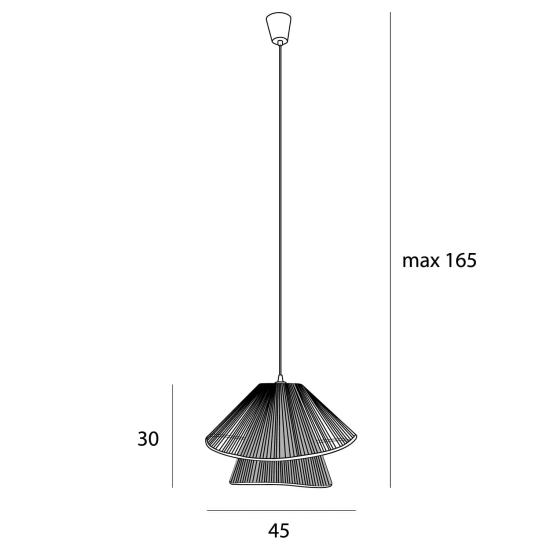 Maxlight Lampa Wisząca Amalfi II Black P0580